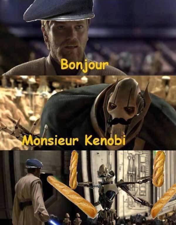 Grievous et Obi-Wan meme
