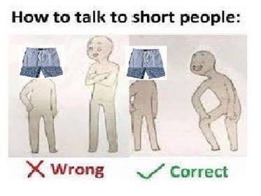 How to talk short people meme