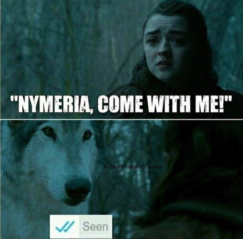 Arya Nymeria season 7 meme