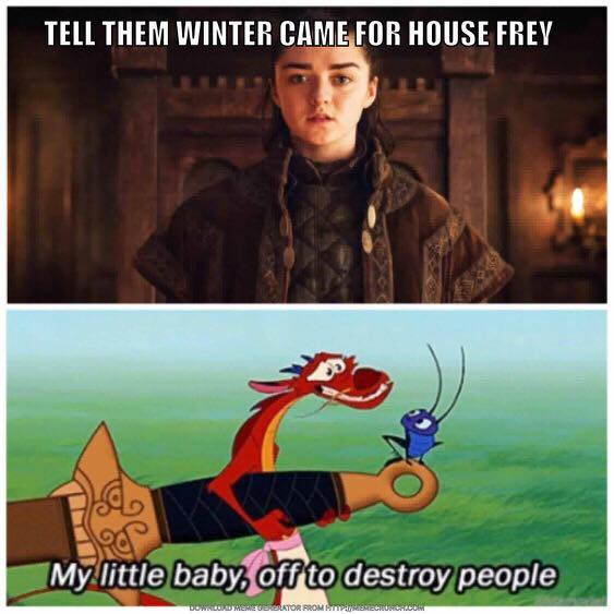 Arya Stark Frey meme