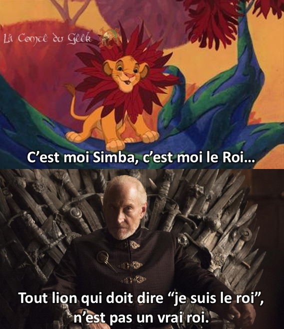 Le Roi Lion Game of Thrones humour meme
