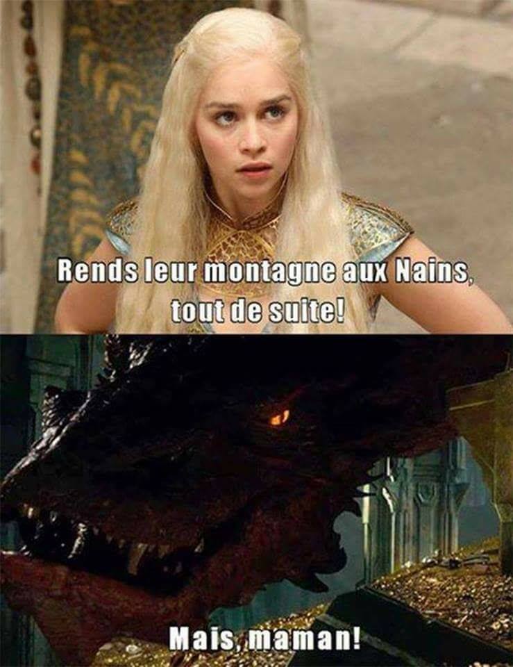 Daenerys Targaryen Smaug humour nains