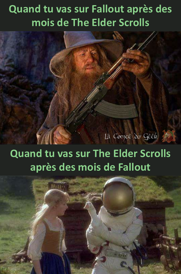 le seigneur des anneaux gandalf jeux vidéo fallout the elder scrolls meme