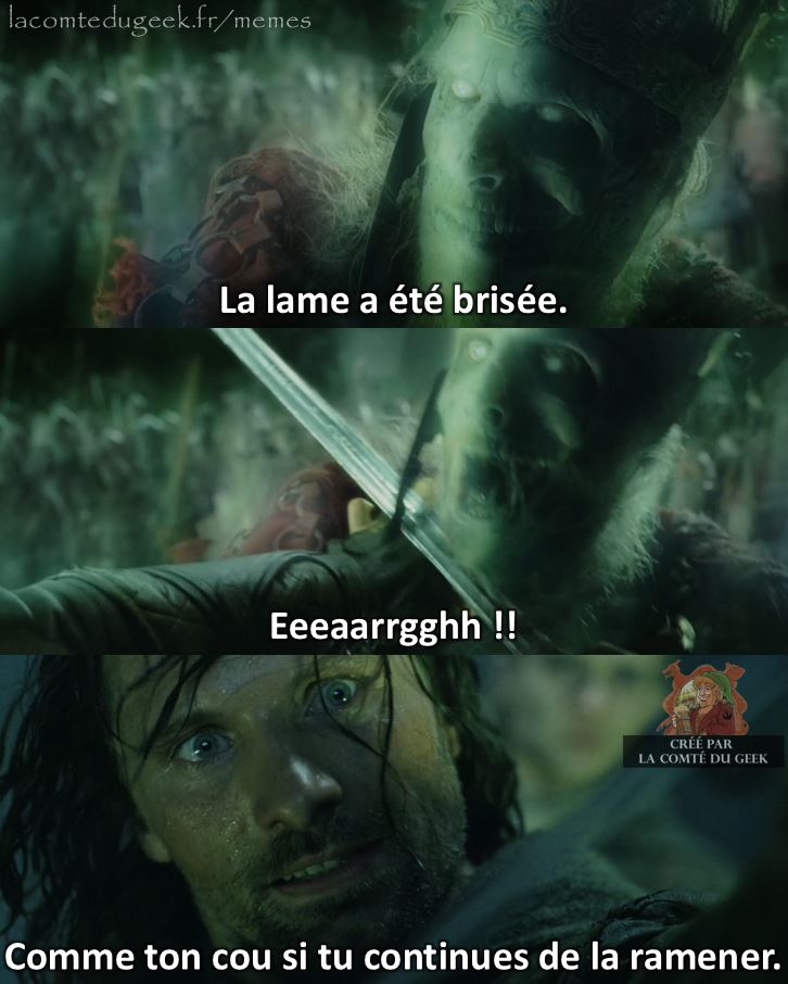 Le Seigneur des Anneaux Aragorn la lame d'isildur