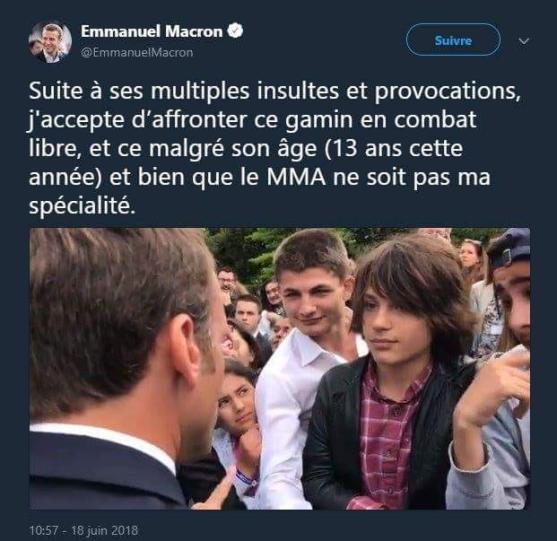 Macron clash gamin meme