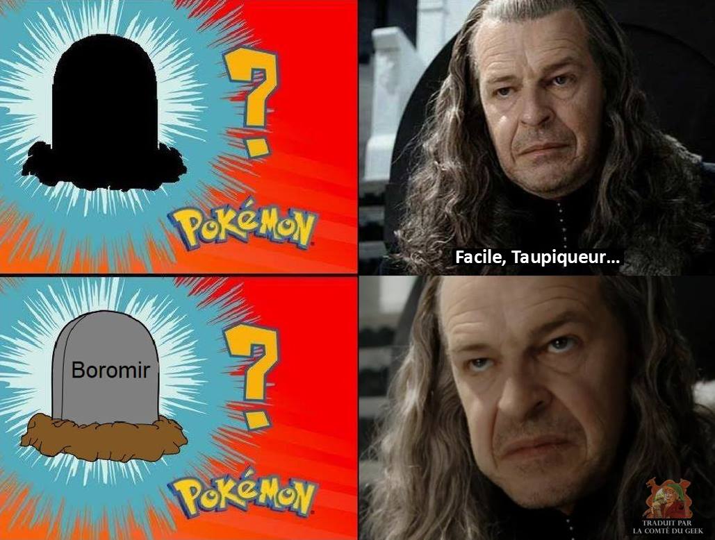 Pokémon Le Seigneur des Anneaux meme Denethor Humour Noir Boromir