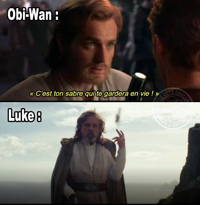 star wars luke obi-wan humour sabre laser
